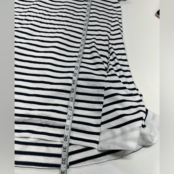 Sacai Luck Dixie Stripe Cotton Dress White Navy Size Small Tunic With Pockets - Picture 9 of 12